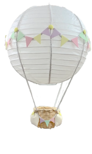 Centro de Mesa con Forma de <span class=keywords><strong>Globo</strong></span> Aerostático de Mariposa, Azul Claro y Blanco, con <span class=keywords><strong>Cesta</strong></span>, Decoración para Baby Shower - Product Image 3