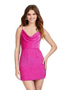 Robe de soirée pour femmes droite Midi col bénitier dos nu broderie Club taille naturelle soutien-gorge intégré 100% Polyester - Product Image 5