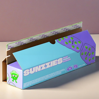Grande boîte de papier ondulé personnalisée de 2m x 30cm Emballage étanche en carton vert avec doublure en éponge