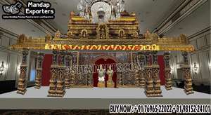 การตกแต่งธีมอินเดียแบบคลาสสิกการตกแต่งภาพตัดปะการแต่งงานธีมสิงคโปร์ Manavarai ธีม mandap ฮินดูงานแต่งงานพิธีแต่งงาน Dev mandapam Setup - Product Image 6