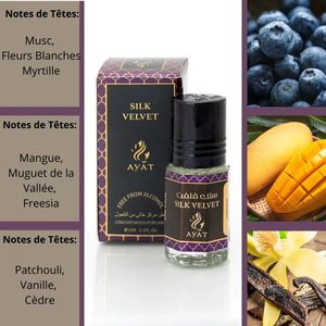 Silk Velvet 3ml Oil Perfume by Ayat Perfumes Dubai Arabic Scent <b>for</b> <b>Men</b> and Women Alcohol-Free - Product Image 3