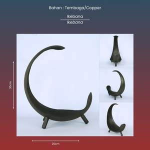 Elegante y moderno jarrón Ikebana de cobre hecho a mano tradicional japonés arreglo de flores decoración del hogar florero de Metal de exhibición Floral - Product Image 6