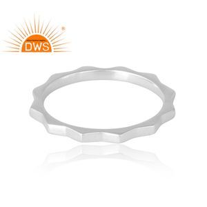 Bague en argent sterling au design personnalisé tendance, bijoux sur mesure pour femme, cadeau pour elle, fabricant de bijoux indiens - Product Image 4