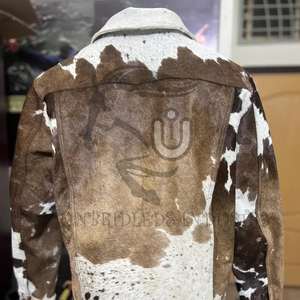 Chaqueta de Cuero Vacuno con Pelo Natural de Primera Calidad, Chaqueta de Motociclista Informal, Cortavientos, Abrigo de Invierno con Botones, Estilo Urbano, Calefactable - Product Image 6