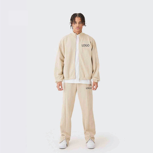 Conjunto de 2 Piezas de Ropa Urbana Informal para Hombre, Sudadera con Capucha Holgada Morada con Costuras Blancas en Contraste y Pantalones Deportivos Holgados - Product Image 4