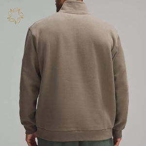 Demi-fermeture éclair hommes sweats à capuche et sweat-shirts coton bio hommes bambou personnalisé col montant hommes pull sweat haut Haus Industries - Product Image 4