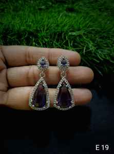 BOUCLES D'OREILLES DE STYLE CLASSIQUE DE DIAMANT AMÉRICAIN TRADITIONNEL ET À LA MODE PLAQUÉ-BOUCLES D'OREILLES DE CADEAUX D'ANNIVERSAIRE ET DE NOËL - Product Image 2