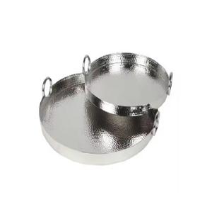 Bandeja de servicio de aluminio de diseño simple y elegante, plato de metal de calidad fina disponible para cumpleaños y funciones de aniversario - Product Image 4