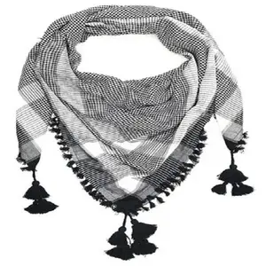 Bufanda de estilo árabe de poliéster de alta calidad para adultos, mujeres y niñas, cómodos multicolores - Product Image 1