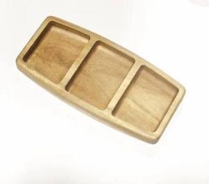 Bandeja de Madera de Estilo Tradicional para Servir Frutos Secos y Aperitivos, Decoración del Hogar, Utensilios de Cocina para Mesa de Centro o Eventos de Boda - Product Image 1