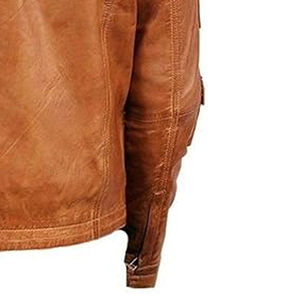 Vêtements pour hommes Veste en cuir véritable de vache pour adultes Vente directe d'usine Vestes en cuir pour adultes hommes - Product Image 5