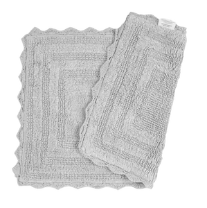 Soft Cotton <b>Tufted</b> Bath Rug Hand <b>Tufted</b> Oval Pattern Wool Mat Machine Washable for Home or Hotel Use - Product Image 3