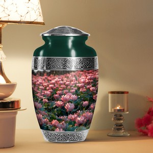 Urnas Funerarias Lotus Dawn para Cenizas Humanas, Adultos, Padres y Madres (10 Pulgadas), Estilo Europeo/Americano, Diseño Personalizable, Ecológicas - Product Image 4