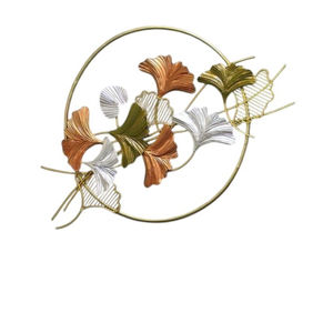 Creative Metal Wall Art Large Circular Design Iron Wall Hanging For <b>Living</b> <b>Room</b> Home <b>Decor</b> Handmade <b>Gold</b> Teal White Wall Art - Product Image 6