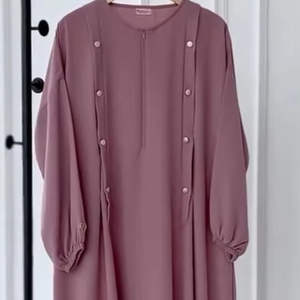 ชุดเดรสดูไบสำหรับผู้หญิงชุดเดรสผ้าระบายอากาศได้ดีปักด้วยมือแบบเรียบง่ายสง่างามนำเข้าจากต่างประเทศ - Product Image 1