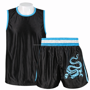 Ensemble de combat professionnel de Jiu Jitsu : Rashguard et short extensibles 4 directions, coutures plates, design personnalisé, arts martiaux Kung Fu, 100 % polyester - Product Image 3