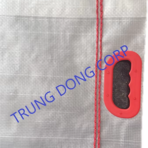 Bolsa tejida de PP laminada BOPP impresa personalizada hasta 10 colores con fertilizante de harina de alimentación de arroz inferior con asa hecho en Vietnam - Product Image 1