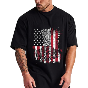 100% algodón para hombre, camiseta transpirable con hombros caídos, camiseta gráfica personalizada para hombre, camiseta en blanco de talla grande para hombre, camiseta lisa - Product Image 2