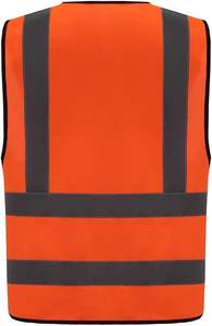Custom Security Vest with Zipper Front and ID Pocket OEM Reflective <b>Gear</b> for Safety and Events - Product Image 2