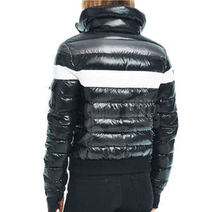 แจ็กเก็ตขนเป็ดมีฮู้ดสำหรับสตรีสไตล์ฤดูหนาวผ้าถักแบบระบายอากาศได้ดีเป็นมิตรต่อสิ่งแวดล้อม - Product Image 3