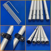 Kit de support de bannière volante en fibre de verre et aluminium pour publicité extérieure, avec sac de rangement, pour affichage de rue et drapeau plume