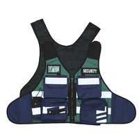 Veste de sécurité unisexe haute visibilité en polyester réfléchissant pour la sécurité communautaire, uniforme de garde avec fermeture éclair frontale