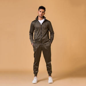 Conjuntos de chándales para hombre duraderos a precio bajo a la moda de calle de tamaño adulto, conjuntos de pantalones y Sudadera con capucha y cuello levantado con cremallera para hombre - Product Image 6