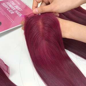 Venta Off Remy Virgin Hair Straight/ Bone Straight Machine Weft Cabello humano de Vietnam Colores de tono oscuro Extensiones de cabello - Product Image 4