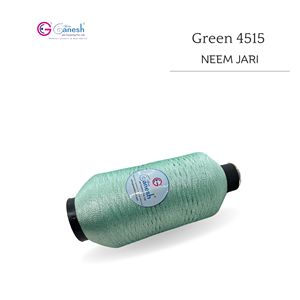 Vert 4515 Couleur 180D Neem Jari Métallique Flora Jari Fil à Broder Haute Ténacité Lurex Polyester pour Tricotage Main - Product Image 2