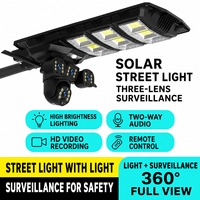 Caméra de surveillance HD à LED solaire la plus vendue pour éclairage public, panneau solaire haute puissance, étanche pour extérieur, lumière de jardin avec mémoire