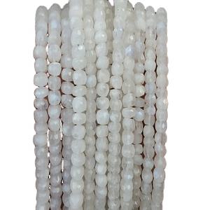 High Quality 14 Inch Natural Rainbow Moonstone Gemstone Faceted Rondelle <b>Beads</b> Blue Fire for Jewelry Making-<b>Direct</b> Manufacturer - Product Image 1