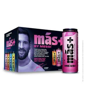 Bebida Deportiva Mas+ de Messi, Paquete de 12, Electrolitos Premium para Energía y Recuperación, Múltiples Sabores, Económica - Product Image 6