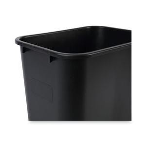Boardwalk 28 Qt. Cubo de Basura Rectangular de Plástico HDPE Negro, con Tapa, 12L/40L, para Oficina, Baño, Restaurantes - Product Image 3