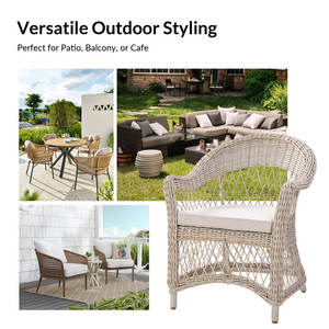 Ensemble de 2 fauteuils de salle à manger d'extérieur en rotin de 26 ''Cascade - Product Image 5