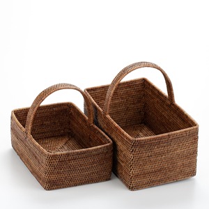 Panier de rangement circulaire multifonctionnel moderne en rotin naturel tressé à la main Artex Green Earth, écologique, pour pique-nique et Pâques - Product Image 1