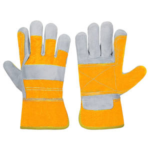 Keembro Guantes de trabajo con logotipo personalizado Guantes de seguridad de cuero y gamuza Guantes resistentes a Cortes y soldadura con material de goma - Product Image 1