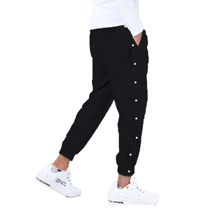 Pantalon de sport ample personnalisé de haute qualité pour homme bouton poches latérales pantalon de jogging d'entraînement avec poignets élastiques pantalon de survêtement - Product Image 2