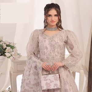 Vestido de Panjabi paquistaní bordado de Organza para mujer, traje de Salwar Kameez de tres piezas diseñado por Motis Fashion Vol ZARLISH - Product Image 5