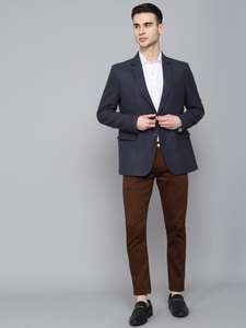 Blazer pour homme de qualité supérieure, gris pierre, simple boutonnage, pour les fêtes et les événements professionnels, disponible à un prix raisonnable - Product Image 3