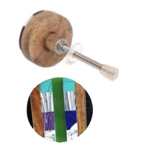 Boutons de tiroir en corne d'os de bois multicolores en résine pour portes d'armoires Poignée de traction artisanale pour la cuisine, l'extérieur, la garde-robe et la salle de bain. - Product Image 2