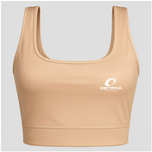Sujetador deportivo para mujer, sencillo y moderno, ideal para yoga y fitness, sin costuras, al por mayor. - Product Image 1