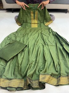 ชุด kurti ทันสมัยความยาว3 MTR สีเขียวเก๋มากแบบปักลายในชีวิตประจำวันและสำนักงานปาร์ตี้ - Product Image 6