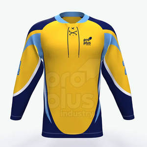 Jersey de Hockey sobre Hielo Personalizado para Hombre, Servicio OEM, Nuevo Diseño, Secado Rápido, Ecológico y Transpirable - Product Image 1