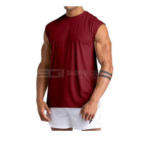 Singlet de sport pour homme en coton premium et élasthanne, coupe musclée, sans manches, haut de sport respirant et extensible, coton et élasthanne - Product Image 2