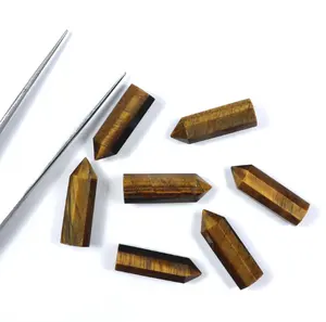 Salida de fábrica, de alta calidad Natural piedra preciosa, punto de ojo de tigre amarillo, punto de cuarzo de cristal, artesanía para decoración del hogar - Product Image 1