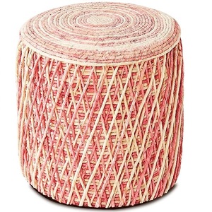 Personnalisation chaude macramé cylindrique blanc corde tabouret chambre salon bureau décoratif côté tabouret extérieur assis tabouret - Product Image 4