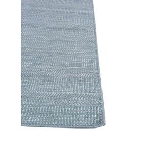 Tapis Abrash bleu uni en laine et viscose à tissage plat 5x8 pi ADWV-13079 pour usage domestique, nettoyage localisé - Product Image 4