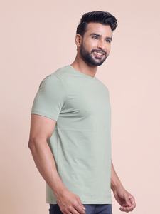 T-shirt confortable à manches courtes pour tous les jours avec col rond Durable Basic Extensible 100% coton pour les occasions décontractées - Product Image 5