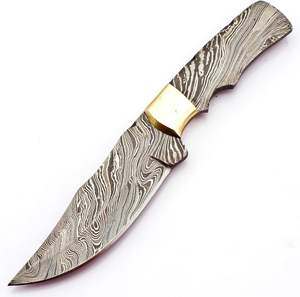 Couteau à lame vierge en acier damas fait à la main avec couteau de chasse en os de chameau - Product Image 4