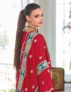 Costume prêt à l'emploi de style pakistanais chinon de qualité supérieure avec broderie lourde partout pour adultes - Product Image 4